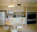 Kitchen area in luxury suites